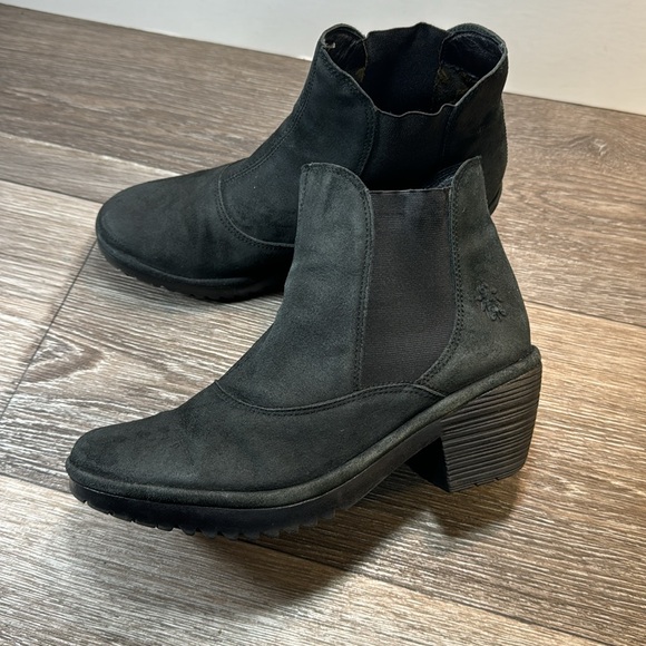 Fly london black boots woman’s size 39 (d138) - Picture 4 of 8